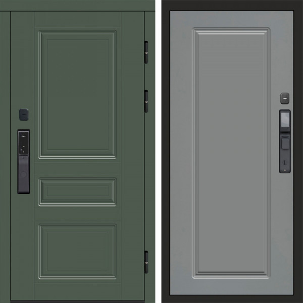 Входная дверь Termo-Door Смарт Орегон Green - Гранд Grey софт