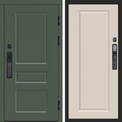 Входная дверь Termo-Door Смарт Орегон Green - Гранд Слоновая кость