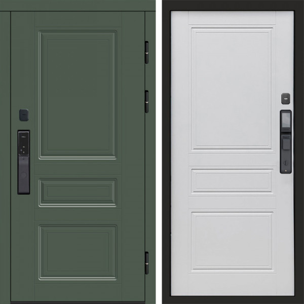 Входная дверь Termo-Door Смарт Орегон Green - Классика белое дерево