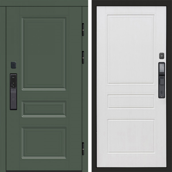 Входная дверь Termo-Door Смарт Орегон Green - Классика белый матовый