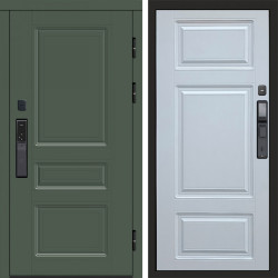 Входная дверь Termo-Door Смарт Орегон Green - Лион Белый софт