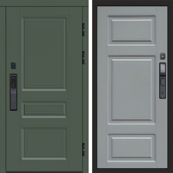 Входная дверь Termo-Door Смарт Орегон Green - Лион Grey софт