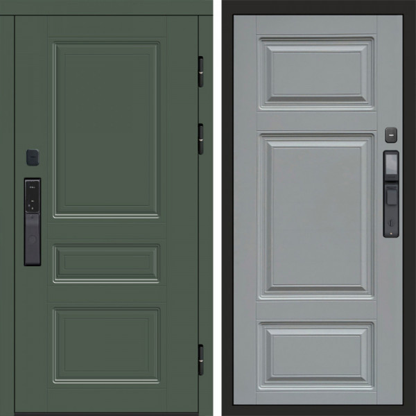 Входная дверь Termo-Door Смарт Орегон Green - Лион Grey софт