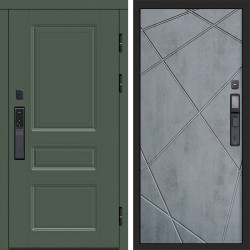 Входная дверь Termo-Door Смарт Орегон Green - Лучи бетон темный