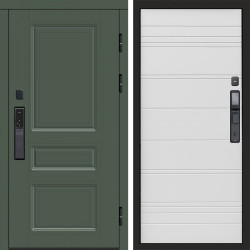 Входная дверь Termo-Door Смарт Орегон Green - Лучи White line