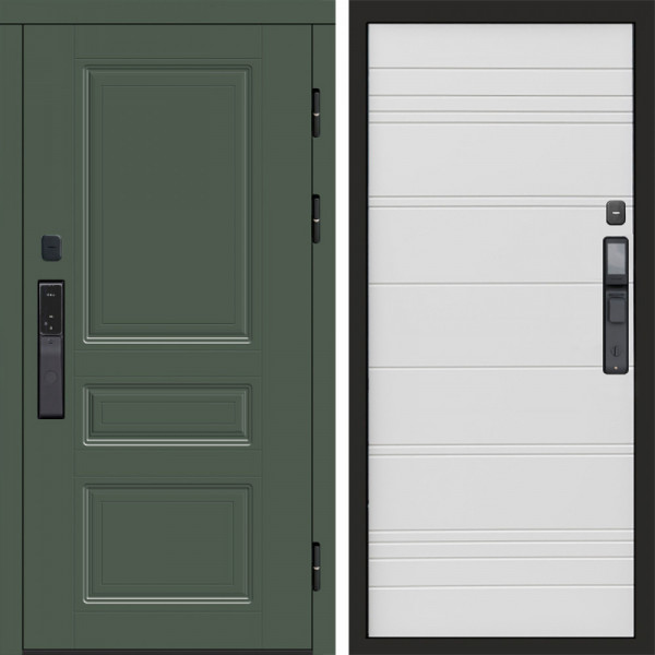 Входная дверь Termo-Door Смарт Орегон Green - Лучи White line