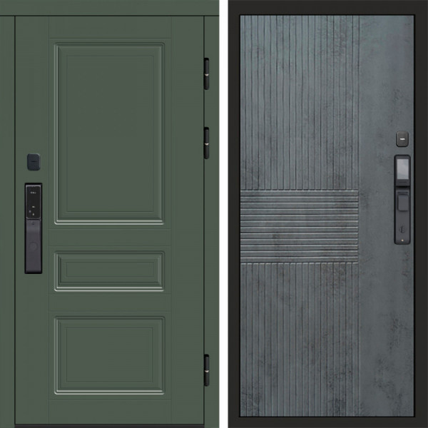 Входная дверь Termo-Door Смарт Орегон Green - Мастино Бетон темный