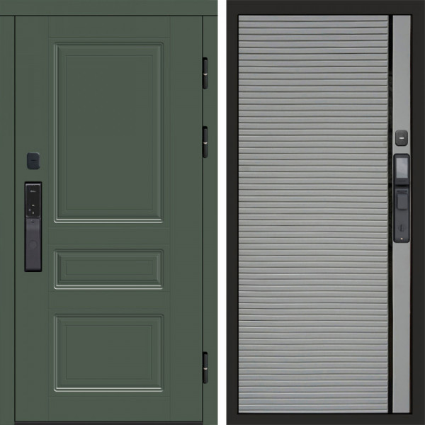 Входная дверь Termo-Door Смарт Орегон Green - Porte Grey софт