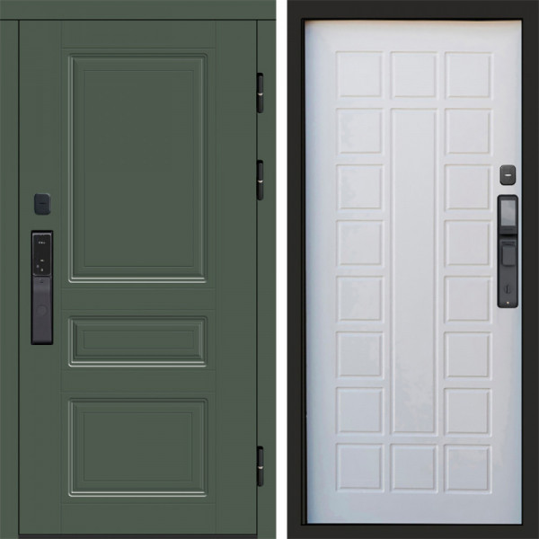 Входная дверь Termo-Door Смарт Орегон Green - Престиж бежевый матовый