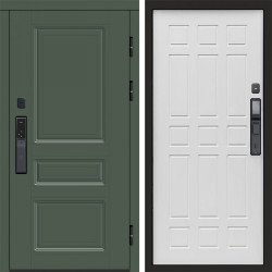 Входная дверь Termo-Door Смарт Орегон Green - Спарта белое дерево
