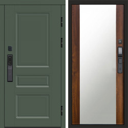 Входная дверь Termo-Door Смарт Орегон Green - Зеркало дуб