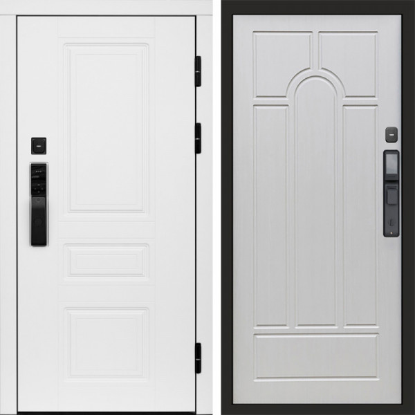 Входная дверь Termo-Door Смарт Орегон White - Арка лиственница