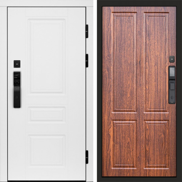 Входная дверь Termo-Door Смарт Орегон White - Без серии Орех стандарт