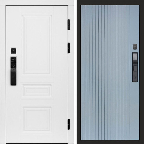 Входная дверь Termo-Door Смарт Орегон White - Flat Grey софт