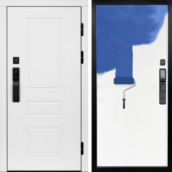 Входная дверь Termo-Door Смарт Орегон White - Гладкая Панель Под Покраску Под покраску (грунт)