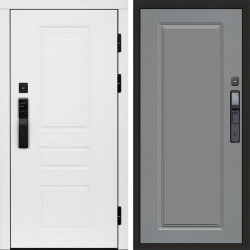 Входная дверь Termo-Door Смарт Орегон White - Гранд Grey софт