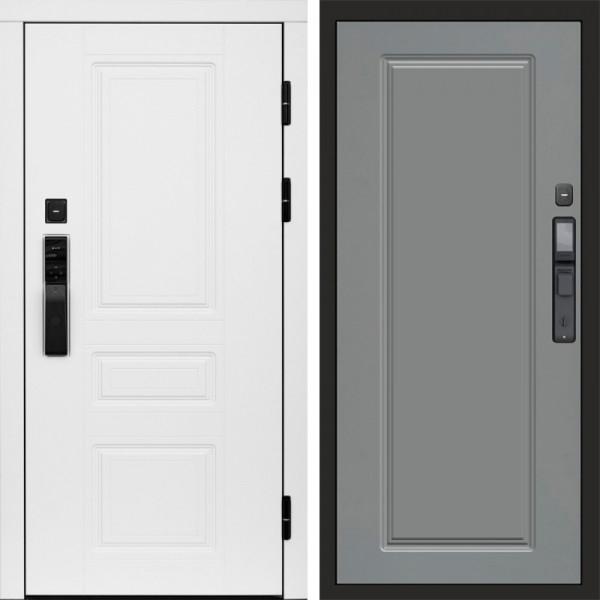 Входная дверь Termo-Door Смарт Орегон White - Гранд Grey софт