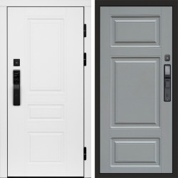 Входная дверь Termo-Door Смарт Орегон White - Лион Grey софт
