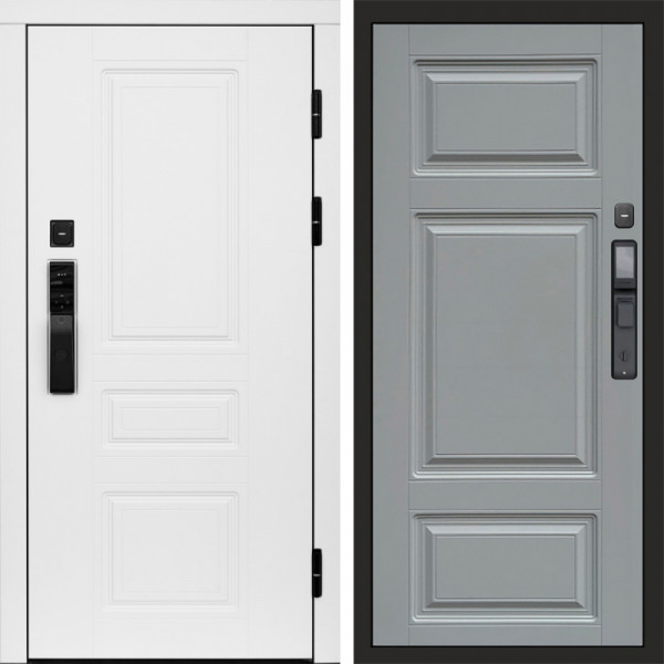 Входная дверь Termo-Door Смарт Орегон White - Лион Grey софт