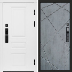 Входная дверь Termo-Door Смарт Орегон White - Лучи бетон темный