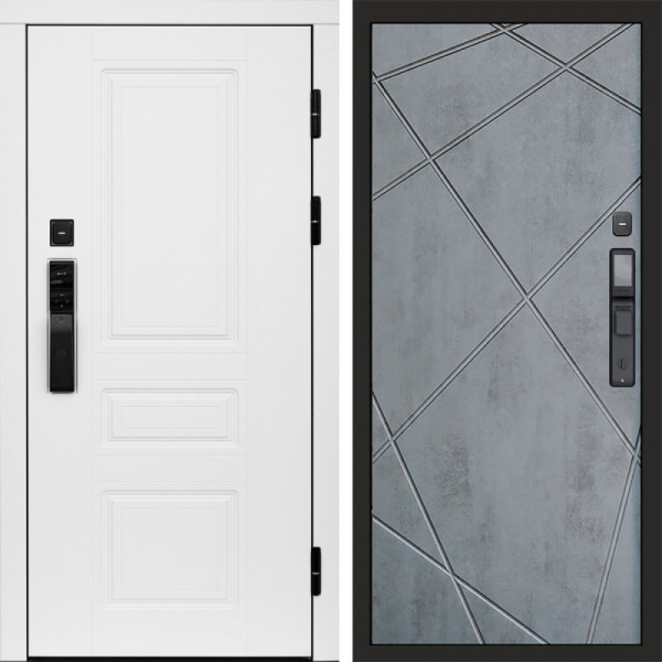 Входная дверь Termo-Door Смарт Орегон White - Лучи бетон темный