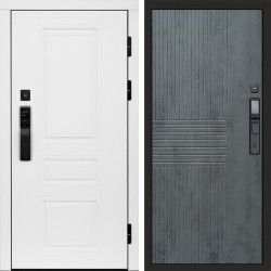 Входная дверь Termo-Door Смарт Орегон White - Мастино Бетон темный