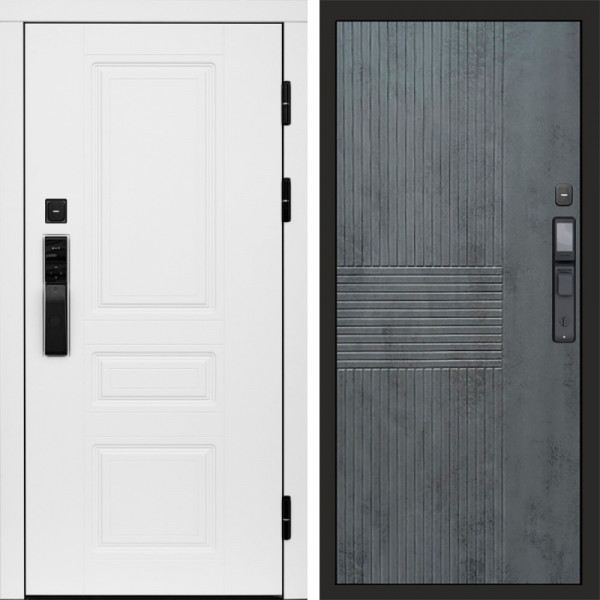 Входная дверь Termo-Door Смарт Орегон White - Мастино Бетон темный