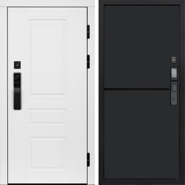 Входная дверь Termo-Door Смарт Орегон White - Нео Black