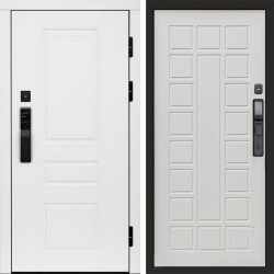 Входная дверь Termo-Door Смарт Орегон White - Престиж бежевый матовый