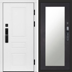 Входная дверь Termo-Door Смарт Орегон White - Зеркало Триумф венге