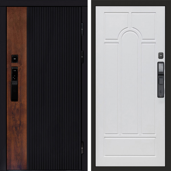 Входная дверь Termo-Door Смарт Престиж - Арка белое дерево