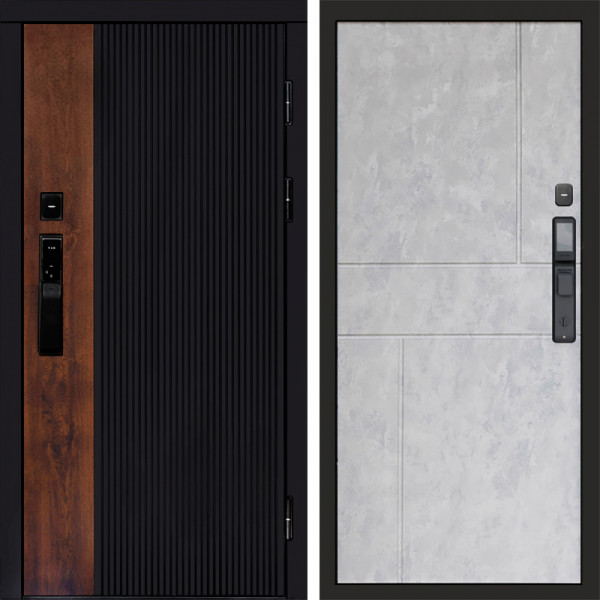 Входная дверь Termo-Door Смарт Престиж - Горизонт бетон светлый