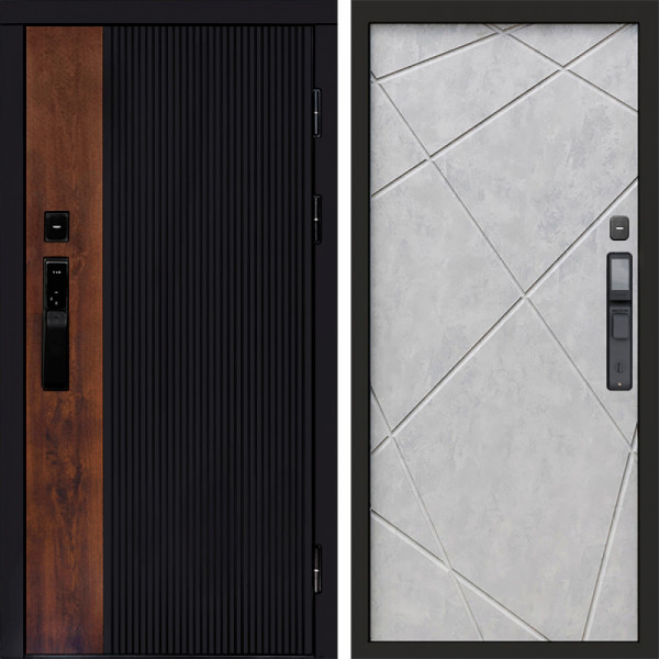 Входная дверь Termo-Door Смарт Престиж - Лучи бетон светлый