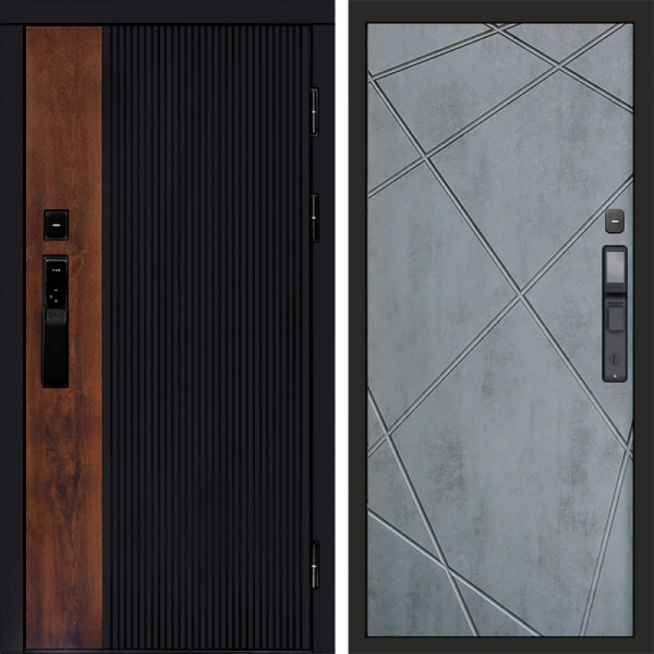 Входная дверь Termo-Door Смарт Престиж - Лучи бетон темный