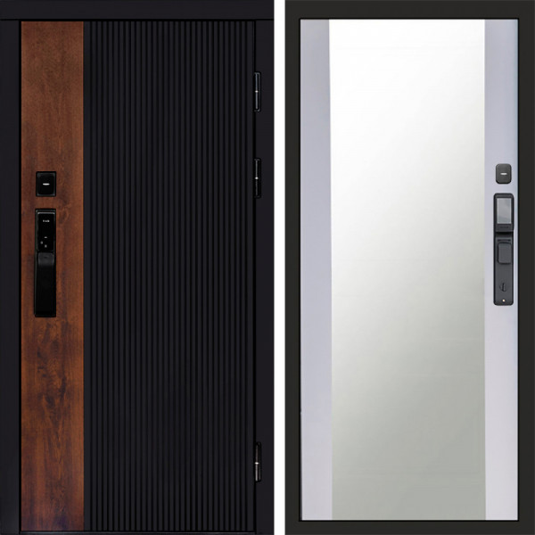 Входная дверь Termo-Door Смарт Престиж - Зеркало белый софт