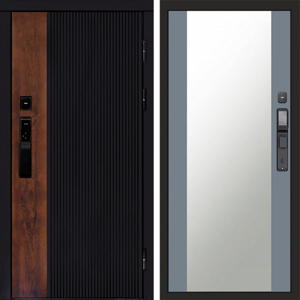 Входная дверь Termo-Door Смарт Престиж - Зеркало Grey Софт