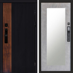 Входная дверь Termo-Door Смарт Престиж - Зеркало Триумф бетон светлый