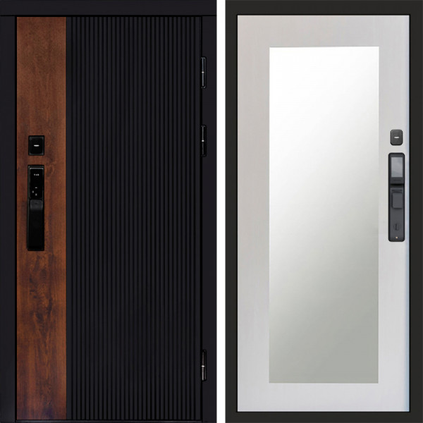 Входная дверь Termo-Door Смарт Престиж - Зеркало Триумф лиственница