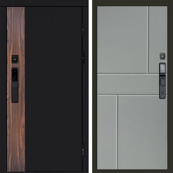 Входная дверь Termo-Door Смарт Тор - Горизонт Grey софт