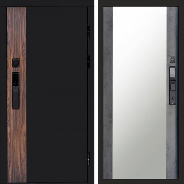 Входная дверь Termo-Door Смарт Тор - Зеркало бетон темный