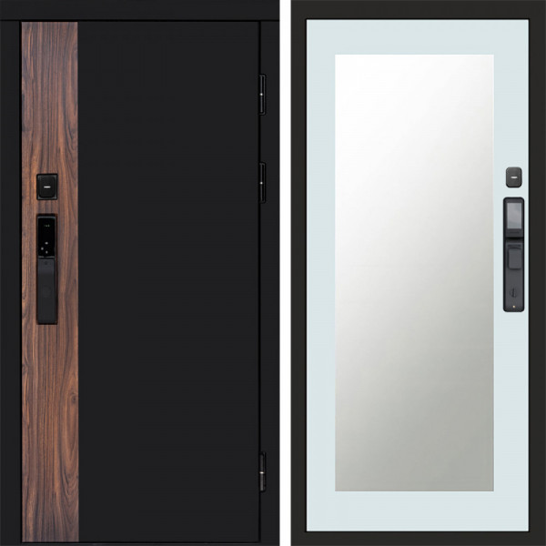 Входная дверь Termo-Door Смарт Тор - Зеркало Триумф Белый софт