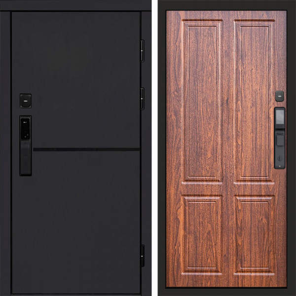 Входная дверь Termo-Door Смарт Тренд Black - Без серии Орех стандарт