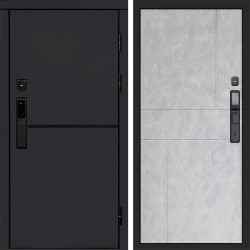 Входная дверь Termo-Door Смарт Тренд Black - Горизонт бетон светлый