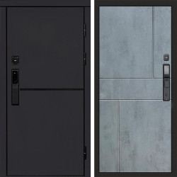 Входная дверь Termo-Door Смарт Тренд Black - Горизонт бетон темный