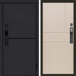 Входная дверь Termo-Door Смарт Тренд Black - Горизонт Слоновая кость
