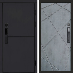 Входная дверь Termo-Door Смарт Тренд Black - Лучи бетон темный