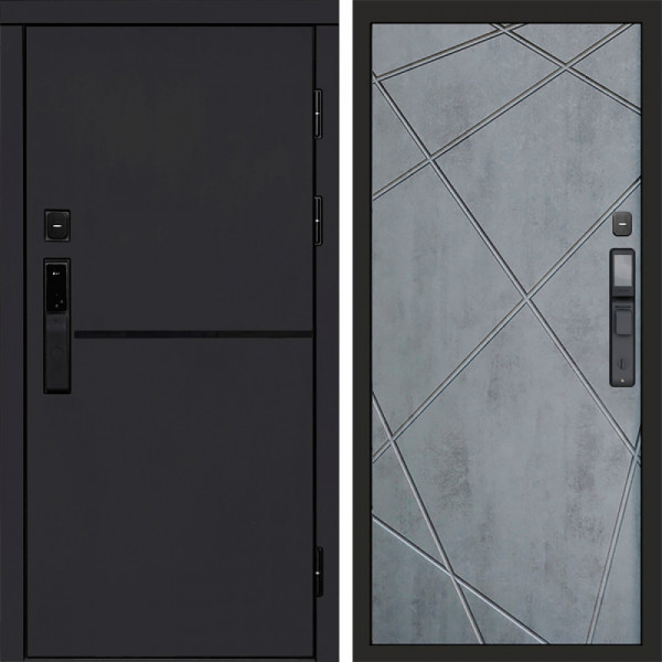Входная дверь Termo-Door Смарт Тренд Black - Лучи бетон темный