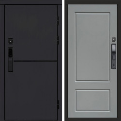Входная дверь Termo-Door Смарт Тренд Black - Марсель Grey софт