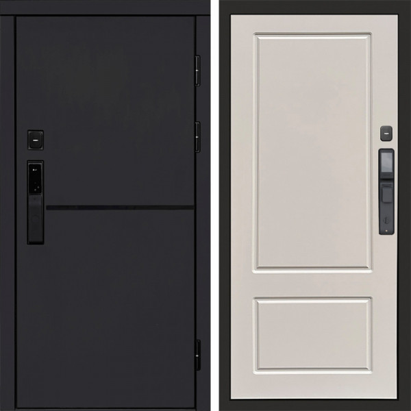 Входная дверь Termo-Door Смарт Тренд Black - Марсель Слоновая кость