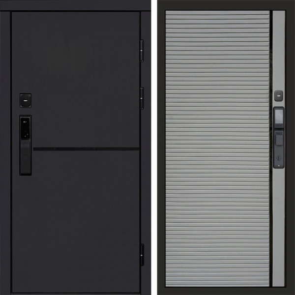 Входная дверь Termo-Door Смарт Тренд Black - Porte Grey софт